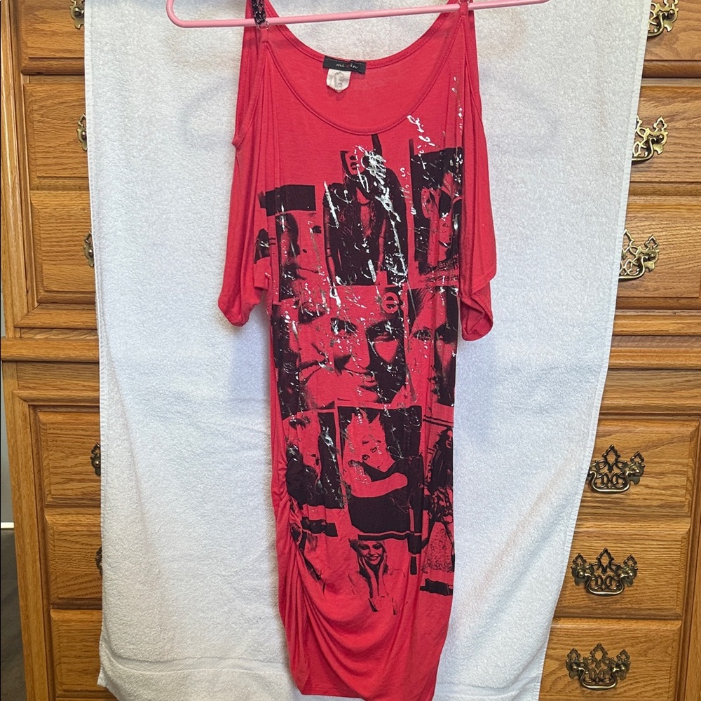 Red Graphic Print blouse
